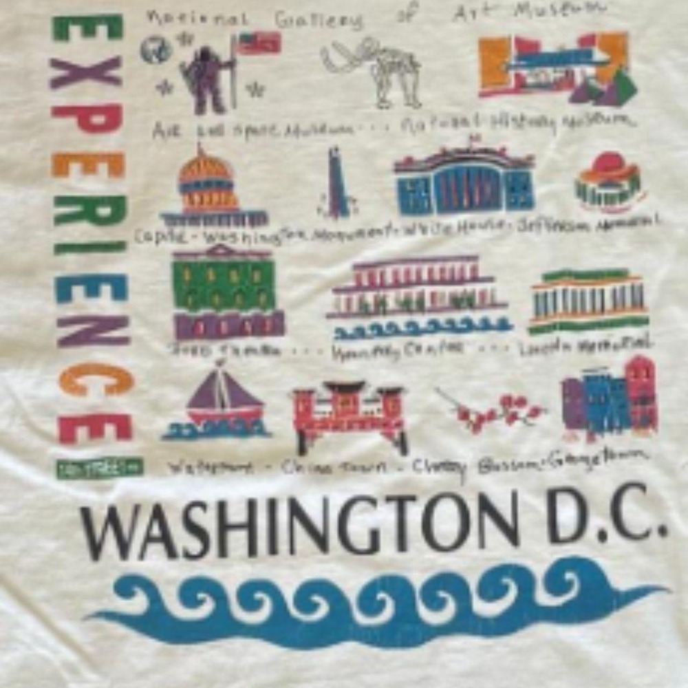 Vintage‎ XL Washington DC Landmarks Destination T-Shirt Single Stitch